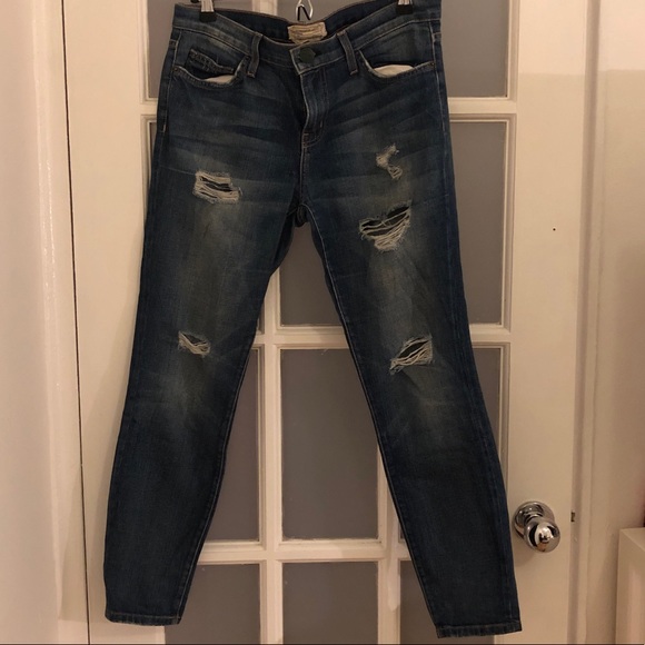 Current/Elliot Distressed Denim Jeans - Picture 1 of 3